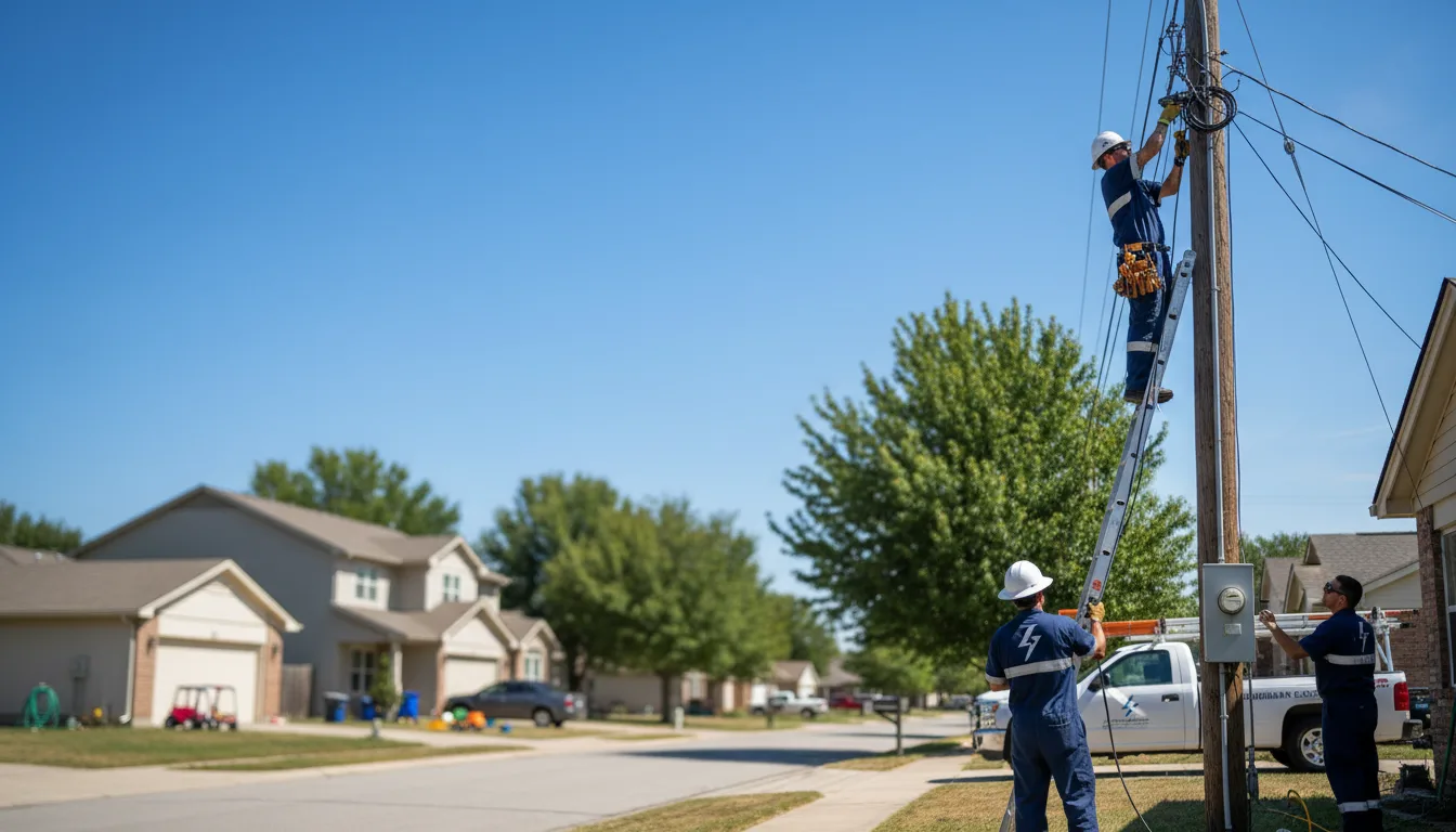 Residential electrician providing installation services in Melissa, TX